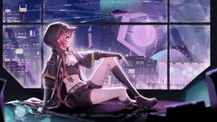 Anime Girl In Scifi World