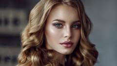 Beautiful Face Blonde Girl