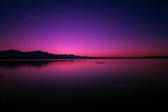 Calm Water Body Pink Evening