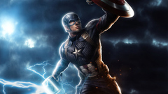 Captain America Mjolnir Avengers Endgame Art