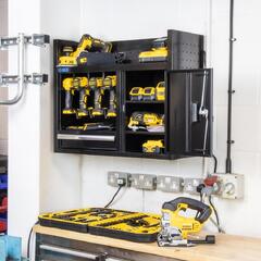 SGS 30in Mounted Power Tool Storage Rack and Charging Station