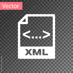 White XML file document icon. xml button icon isolated on ...