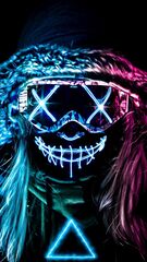 Digital neon mask s | MobCup