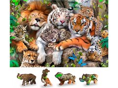 Nap Time Small Varies Piece Jigsaw Puzzle by Wooden City (Ravensburger Puzzle Big Felines)