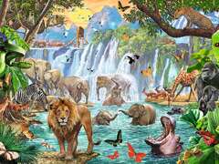 Ravensburger Waterfall Safari 1500 Piece Puzzle (Waterfall Safari Jigsaw Puzzle by Ravensburger)