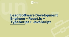 Lead Software Development Engineer - React.js   TypeScript   ...