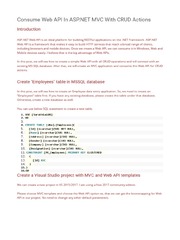 Consume Web API in ASP - Net MVC With Crud Actions | PDF ...