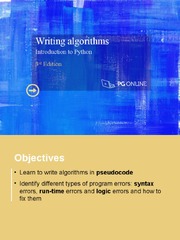 Writing Algorithms - Introduction to Python