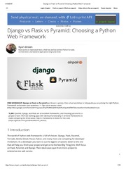 Django Vs Flask Vs Pyramid - Choosing A Python Web Framework | PDF ...