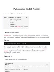 12 Python Regex Findall Function | PDF