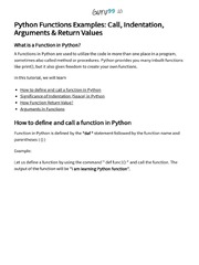 Python Functions Examples - Call, Indentation, Arguments & Return ...