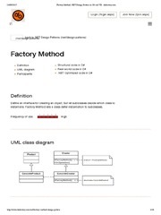 Factory Method .NET Design Pattern in C# and VB - Dofactory | PDF ...