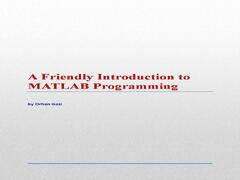 A Friendly Introduction to MATLAB Programming by Orhan Gazi (Ebook ...