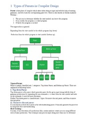 1 Types of Parsers in Compiler Design | PDF | Parsing | Formalism ...