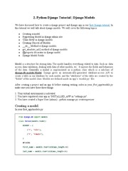 Python Django Tutorial - Django Models: Creating A Model | PDF ...