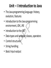 Unit%20-%20I%20Introduction%20To%20JAVA%20%7C%20PDF%20%7C%20Java%20(Programming%20Language%20...