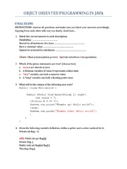 Object%20Oriented%20Programming%20in%20Java:%20Final%20Exams%20%7C%20PDF