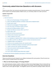 SDLC - Ws-Commonly Asked Interview Questions With Answers | PDF ...