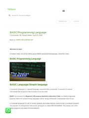 BASIC Programming Language - ClassNotes | PDF | Control Flow ...