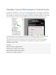 Checkbox Tutorial With Example in Android Studio: Button Switch ...