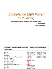 Examples On LR (0) Parser (SLR Parser) | PDF | Formalism ...