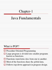 Chapter 1 Fundamentals of JAVA | PDF | Java (Programming Language ...