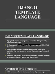 Django Template Language | PDF | Html Element | Html