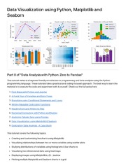 Matplotlib (Data Visualization Using Python, Matplotlib and Seaborn)