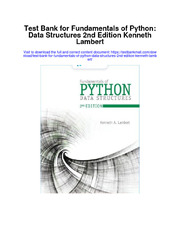 Fundamentals of Python: Data Structures by Kenneth A. Lambert (Fundamentals of Python: First Programs)