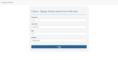 Python - Django Simple Submit Form With Ajax | SourceCodester