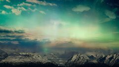 Aurora Borealis Over Mountains (Alaska Snow Mountains Spotlight)