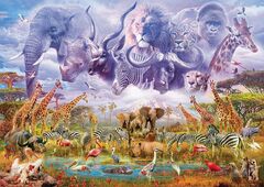 Schmidt Spiele - Animals at The Waterhole - 1000 Piece Jigsaw Puzzle (Animals at the Waterhole by Schmidt)