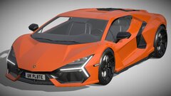 Lamborghini Revuelto Orange 1:24 Scale Diecast Model by Bburago (Lamborghini Revuelto)