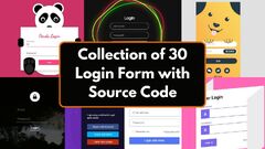 30 Login Form Collection with Source Code in HTML, CSS, and JavaScript