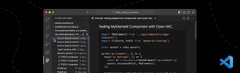 Visual Studio Code (Testing myelement component with open wc)