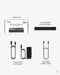 Plugable 12-in-1 Dual USB C Docking Station (Plugable USB C Docking Station UD-6950PDZ)