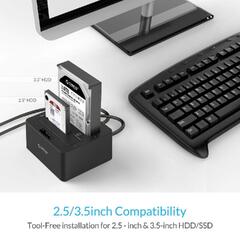 ORICO 2.5" 3.5" USB 3.0 Dual-Bay HDD Clone Docking Station SATA External Storage (ORICO Dual Bay 2.5 3.5 USB 3.0 to SATA Hard Drive Docking Station with Offline Duplicator and Clone Function [UASP Protocol and 2 x 12TB)