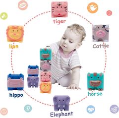 Amazon: JETM·HH Baby Blocks - Soft Building Blocks Toys for 6 ...