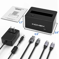 Sinobright Sas To Usb 3.0 Adapter Sas Hard Drive Reader Enclosure Docking Station For 2.5/3.5 Hdd Ssd With 12v/2a Power Adapter (Indmem Sas To Usb 3.0 Docking Station)