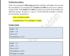 Solved] Problem Description: Write a Java program (Shapes.java ...