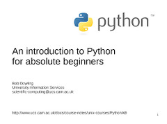 An Introduction to Python for Absolute Beginners by Bob Dowling