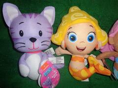 BUBBLE GUPPIES PLUSH TOYS LOT-KITTY,PUPPY,GIL,DEEMA,MOLLY & MUSICAL