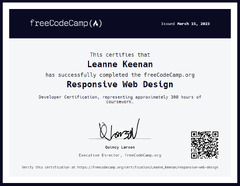 FreeCodeCamp Responsive Web Design Certificate