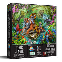 Sunsout Tiger Jungle 500 pc Jigsaw Puzzle (Tiger Jungle 500 Piece Jigsaw Puzzle by SunsOut)