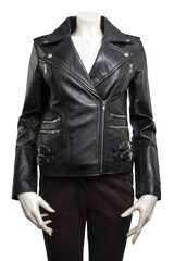 Ladies Black Leather Biker Jacket – Radford Leather Fashions ...