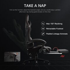 GTPLAYER PRO Gaming Chair (GTPLAYER Gaming Chair with Bluetooth Speaker Ergonomic Gaming Chair Swivel Seat with Synchronised Armrests and Lumbar Cushion)