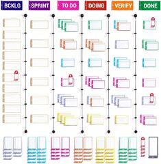 PATboard kanban board & scrum board Tool set magnetic set of 137 (PATboard Kanban Board and Scrum Board - Complete Toolset with 137 Agile Tools for Magnetic Whiteboard)