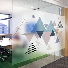 Decorative Privacy Window Film DIY Office Frosted Glass Stickers Non-Adhesive Vinyl Stained Window