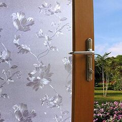 Buy Lukzer 1 PC Flower Design Window Frosted Privacy Glass Film ...