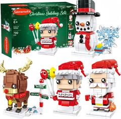 Christmas Building Sets799pcs Contain Christmas Reindeer Snowman Mr (Christmas Building Sets,799pcs Contain Christmas Snowman/Reindeer/Santa Claus Box Blocks Bricks Set Toys for Kids Ages 6+)